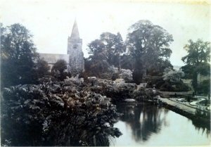 5-10-41-07 - Lamberhurst - Lake and Church c1900