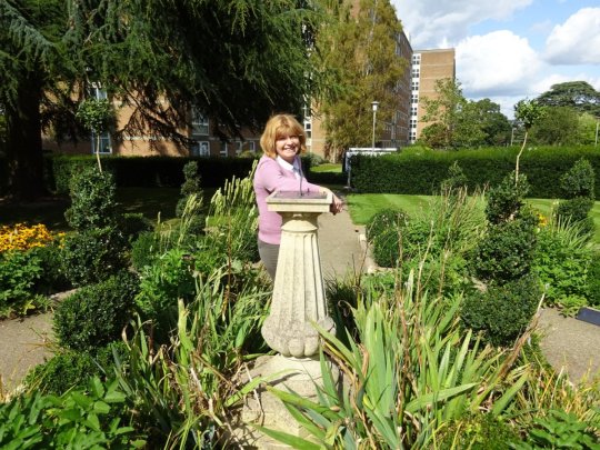 171101 - Worth Park - Val with Sundial - John Devine - Dsc01920